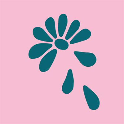 deuil amoureux illustré par les pétales d'une marguerite qui tombent